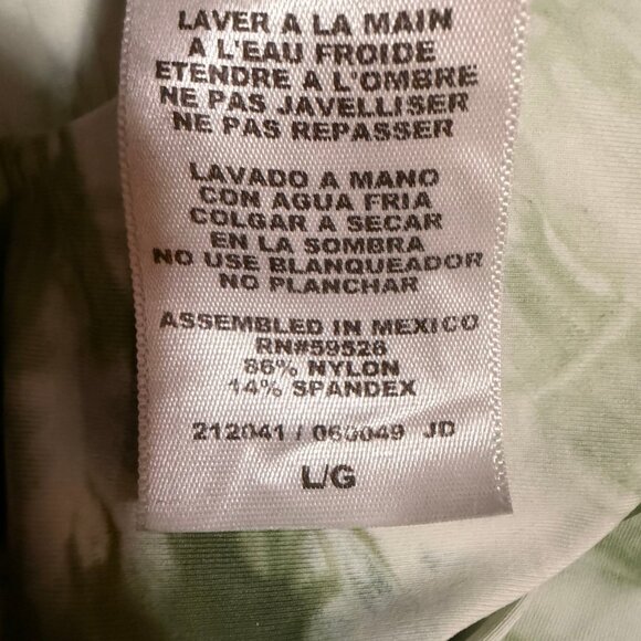 🏖️ Lucky Brand Green Marble Tie-Dye Bikini Set (Size L) - Picture 9 of 9